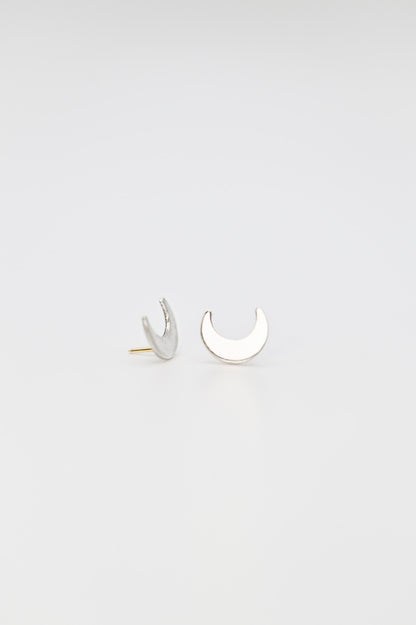 Moon Flat Back Stud Earring
