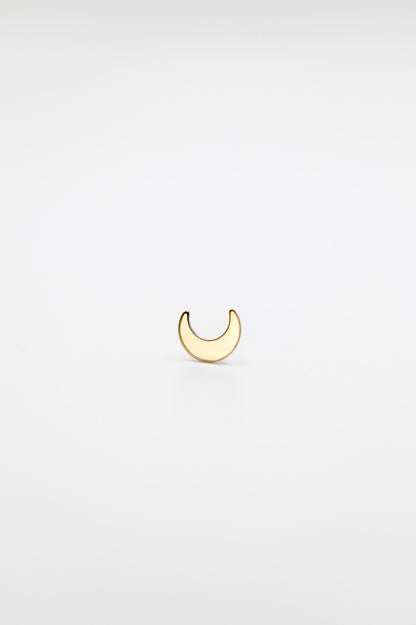 Moon Flat Back Stud Earring