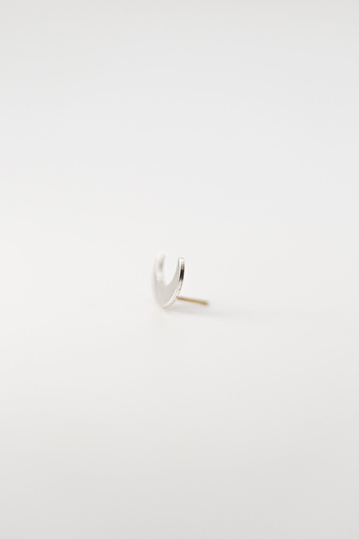 Moon Flat Back Stud Earring
