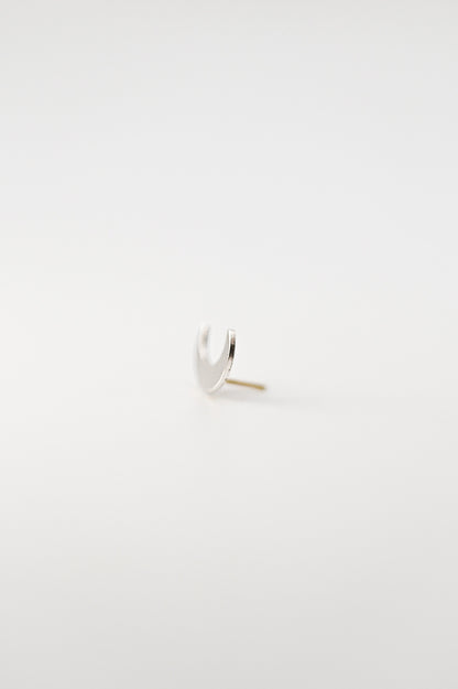 Moon Flat Back Stud Earring
