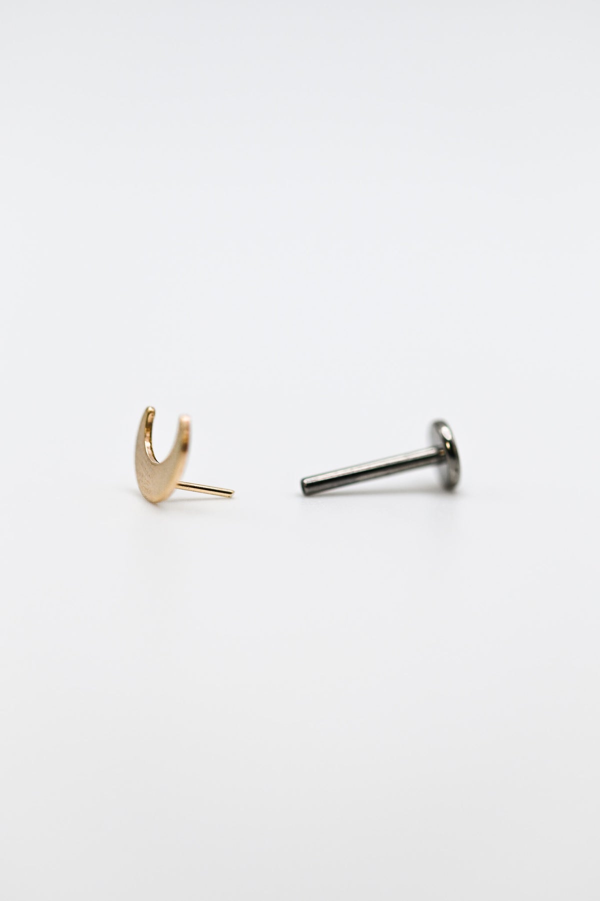 Moon Flat Back Stud Earring