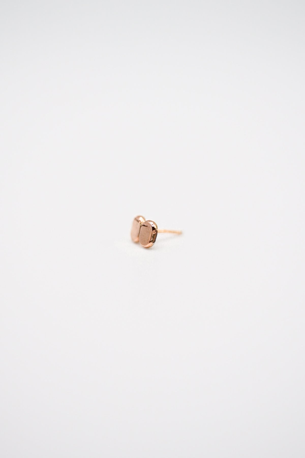 Hammered Bead Flat Back Stud Earring