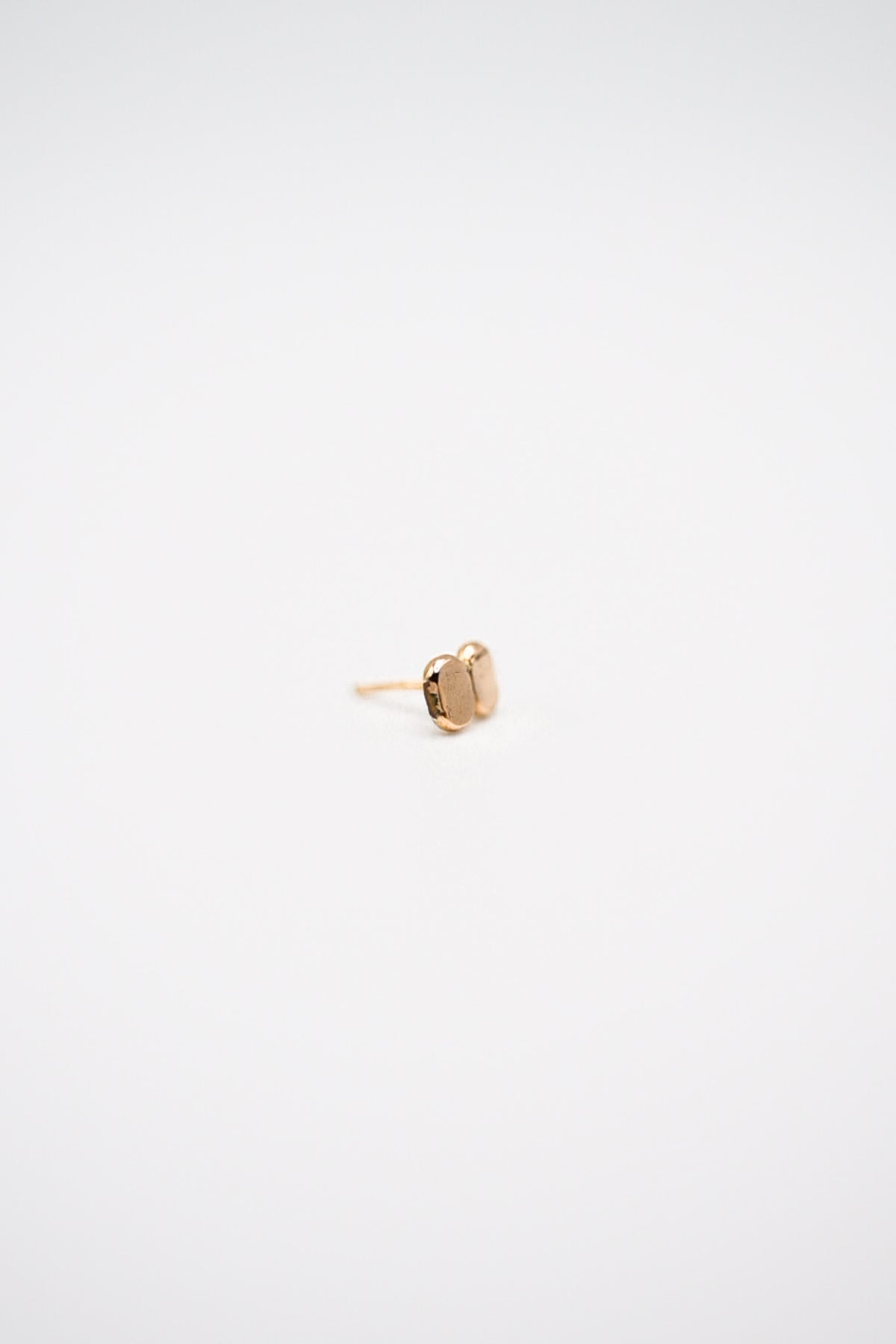 Hammered Bead Flat Back Stud Earring