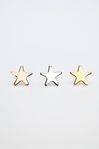 Star Flat Back Stud Earring