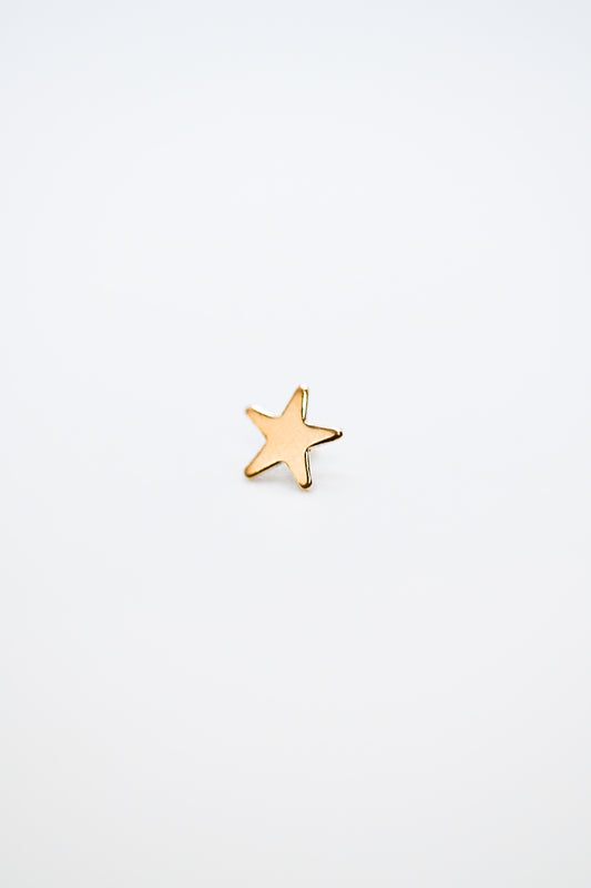 Star Flat Back Stud Earring