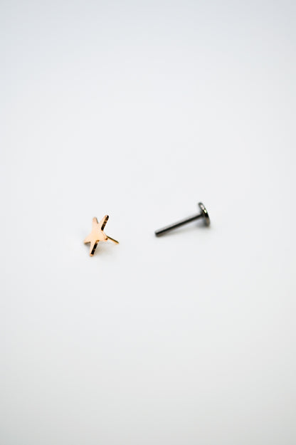 Star Flat Back Stud Earring