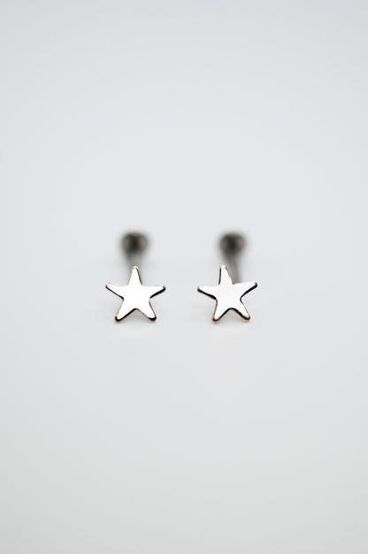 Star Flat Back Stud Earring