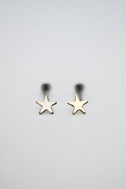 Star Flat Back Stud Earring