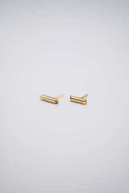 Tiny Bar Flat Back Stud Earring