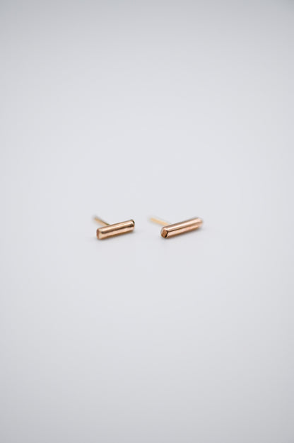 Tiny Bar Flat Back Stud Earring