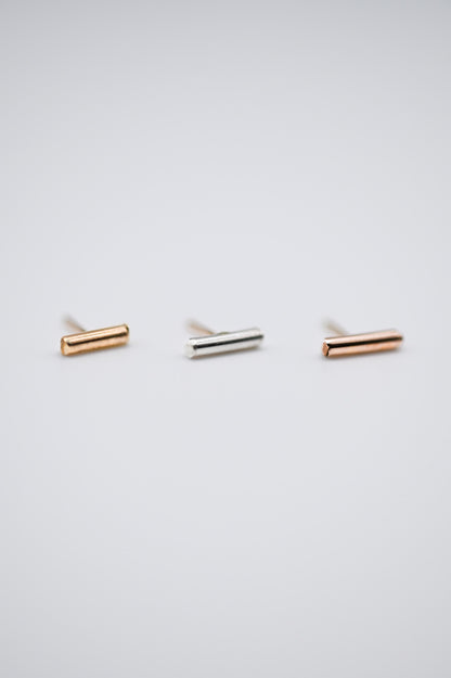 Tiny Bar Flat Back Stud Earring