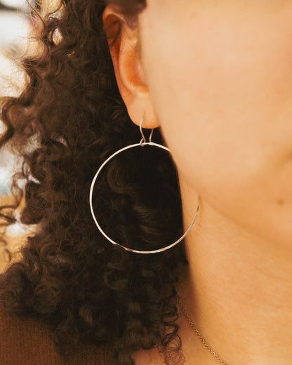 Full Circle Hoop Earrings, Gold Fill, Rose Gold Fill, or Sterling Silver