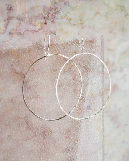 Full Circle Hoop Earrings, Gold Fill, Rose Gold Fill, or Sterling Silver