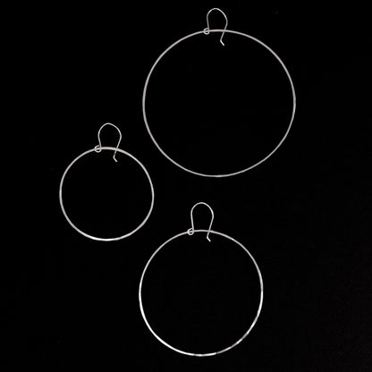 Full Circle Hoop Earrings, Gold Fill, Rose Gold Fill, or Sterling Silver