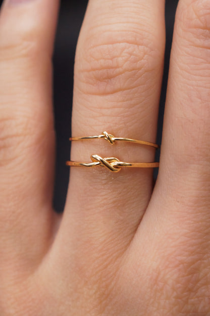 Bridesmaid Set of Closed Knot Rings, 14K Gold Fill