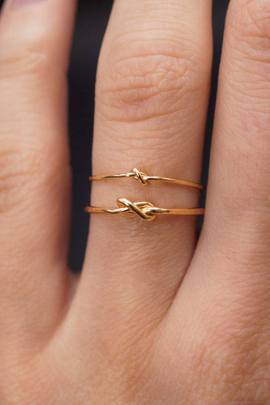 Bridesmaid Set of Closed Knot Rings, 14K Gold Fill