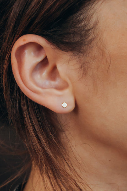 Mini Dot Stud Earrings in Gold Fill or Sterling Silver