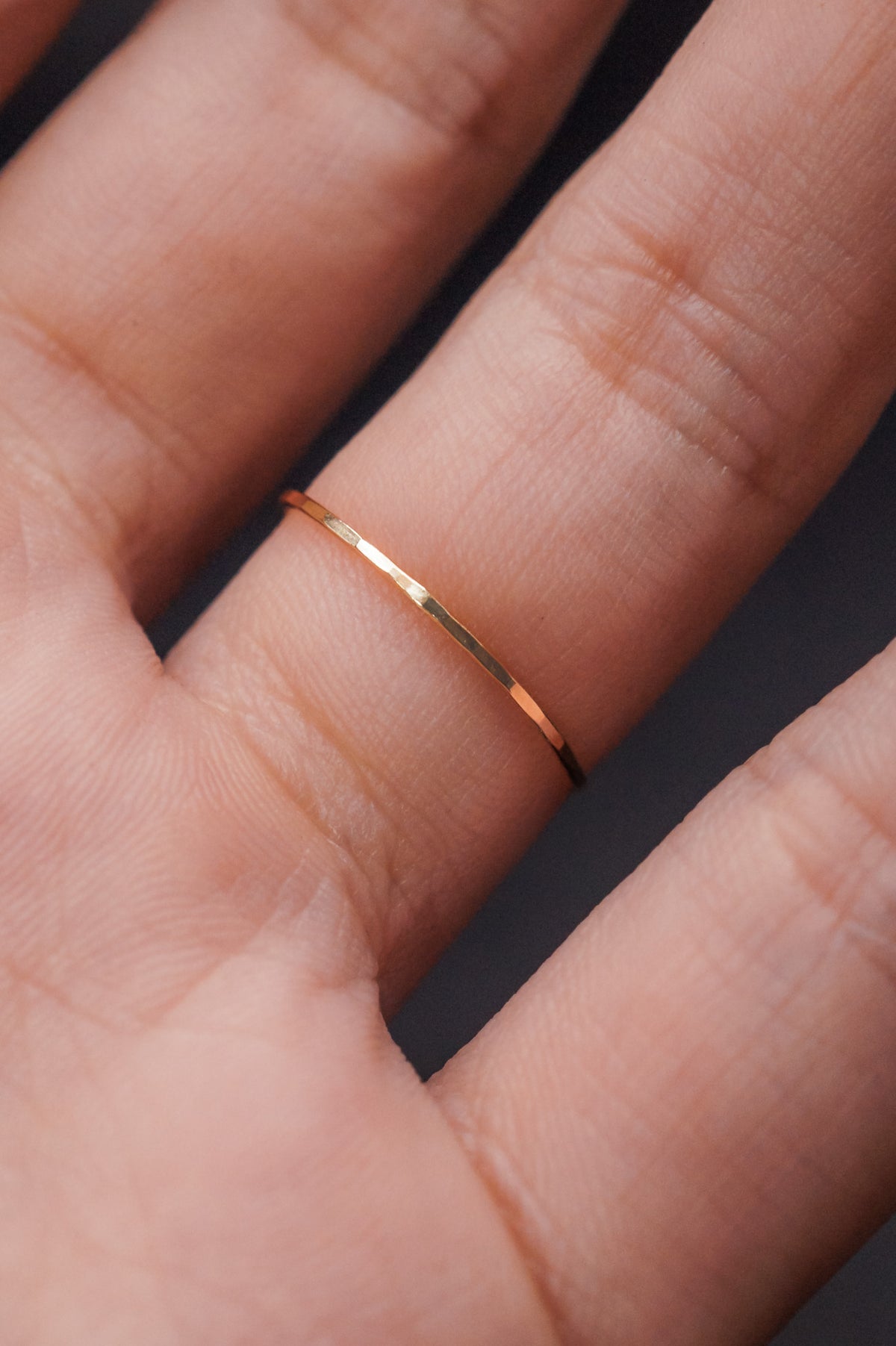 Close up example of the solder-point where both ends of the ring are connected.
