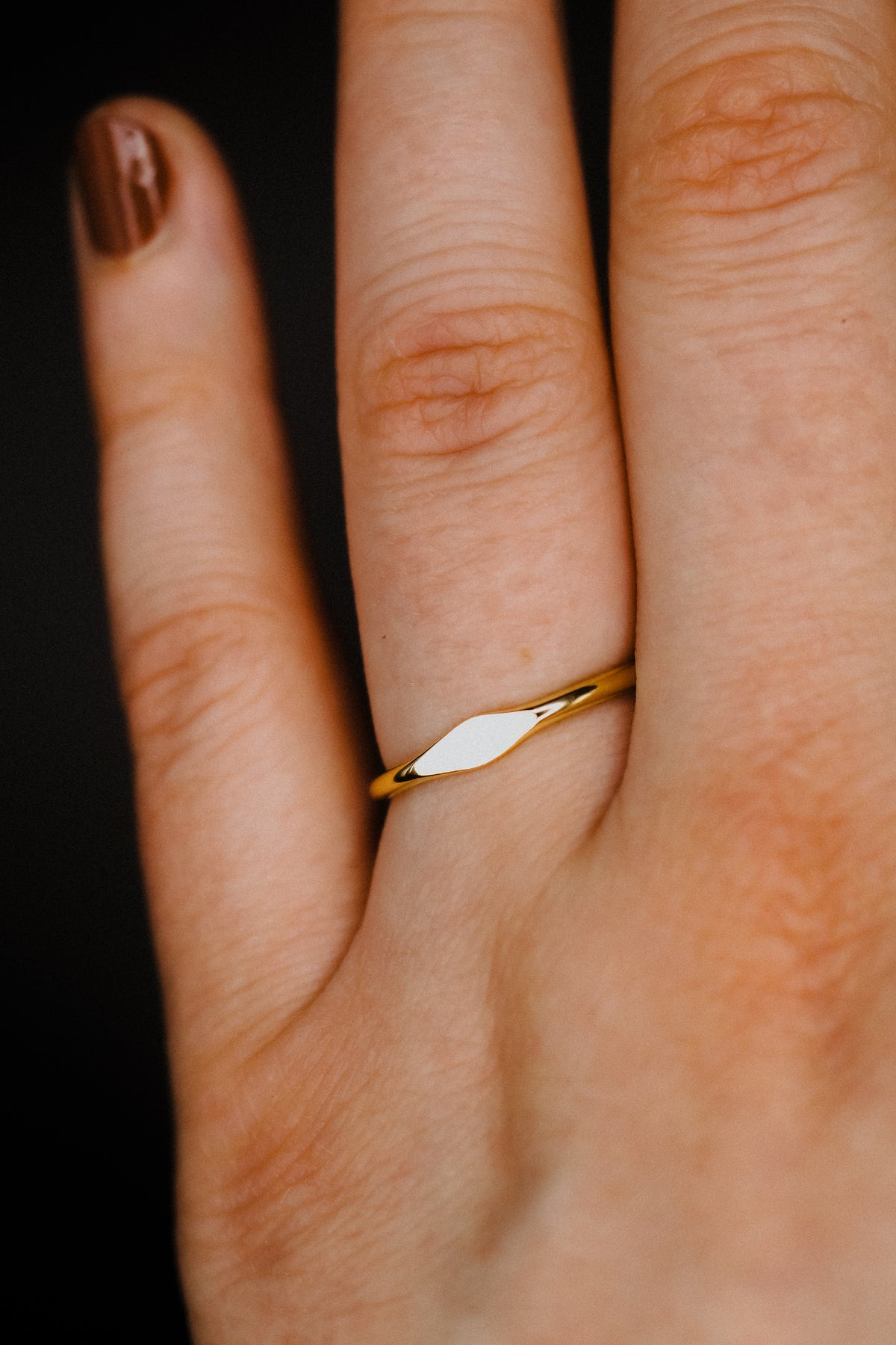 Signet Ring, Solid 14K Gold