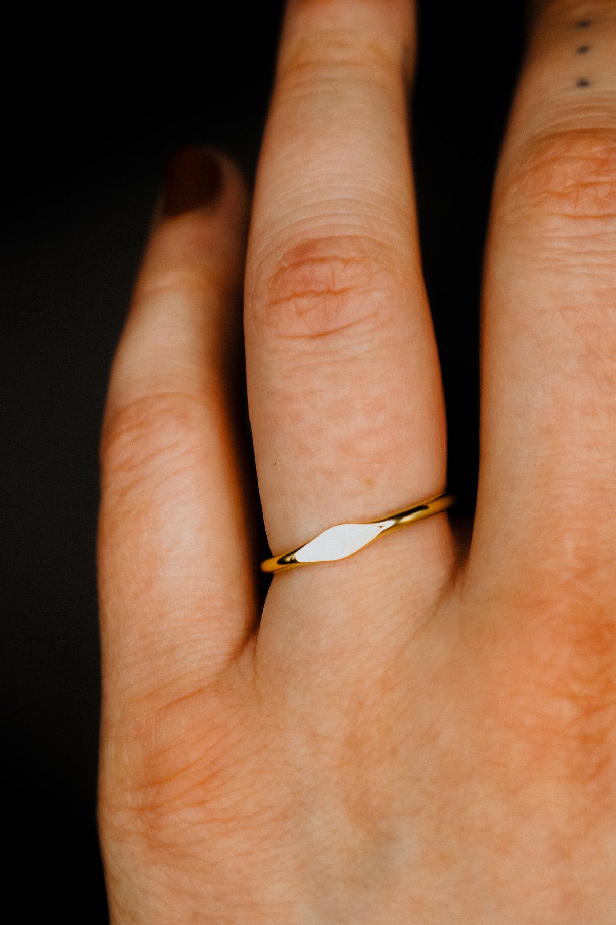 Signet Ring, Solid 14K Gold