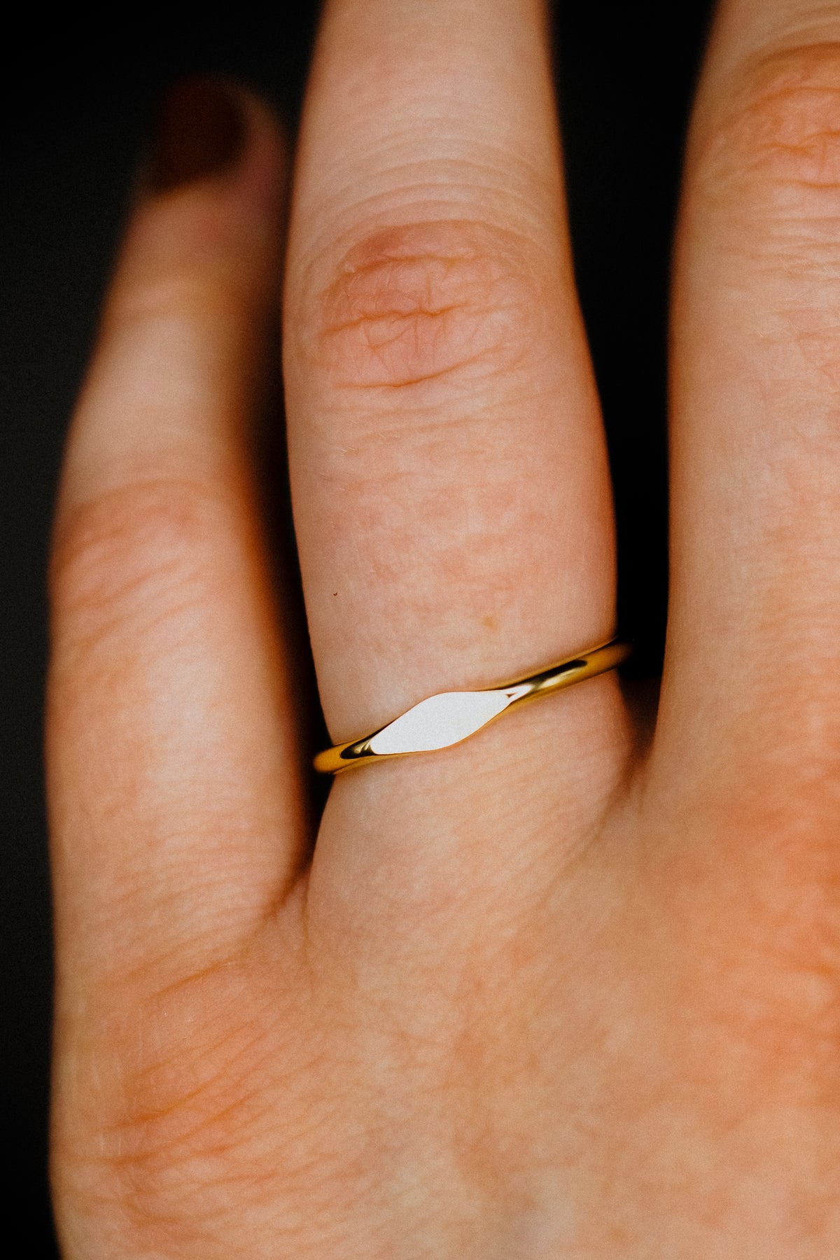 Signet Ring, Solid 14K Gold