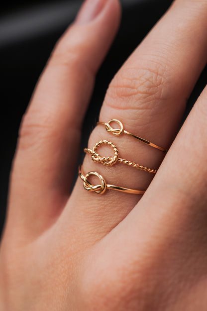Twist Open Knot Ring, 14K Gold Fill