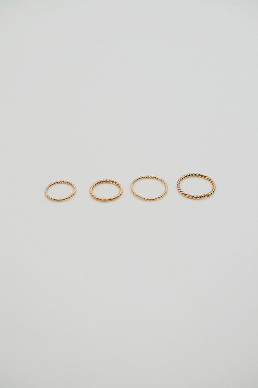 Twist Huggie Hoop Earring in Solid 14K Gold