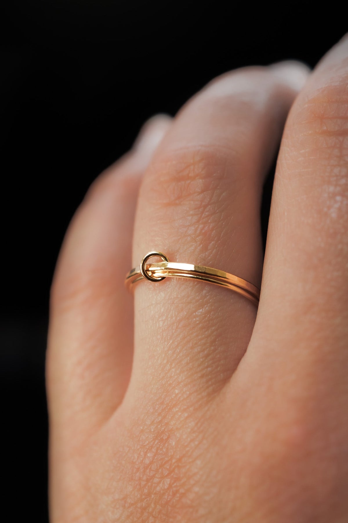 Link Ring, Solid 14K Gold