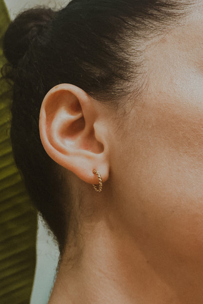Chunky Twist Hoops in 14K Gold Fill, Rose Gold Fill or Sterling Silver