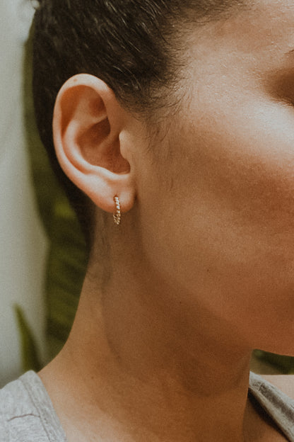 Chunky Twist Hoops in 14K Gold Fill, Rose Gold Fill or Sterling Silver