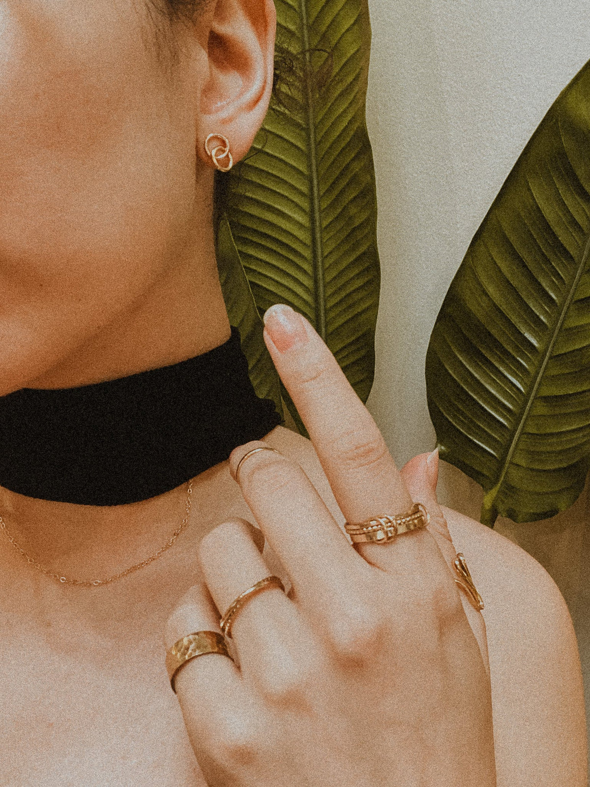 Triple Link Ring, Solid 14K Gold