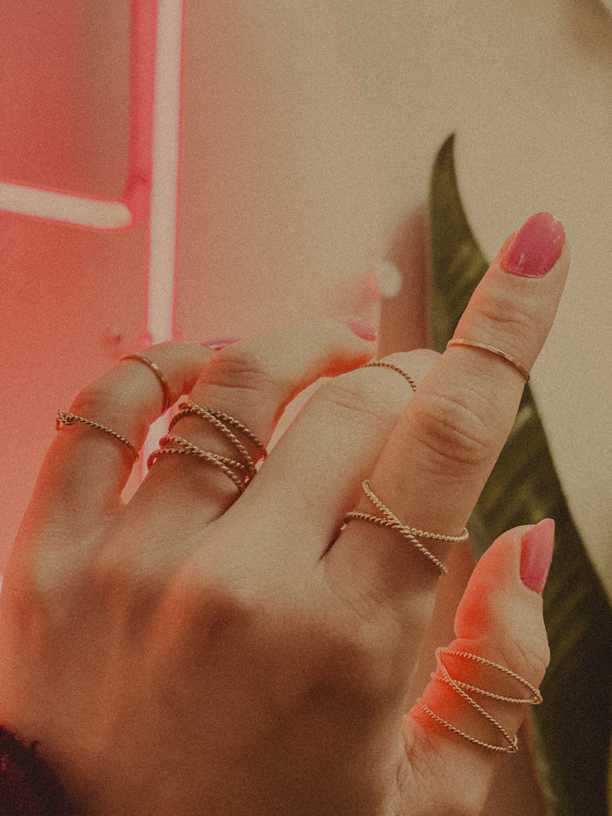 Twist X-Ring, 14K Gold Fill