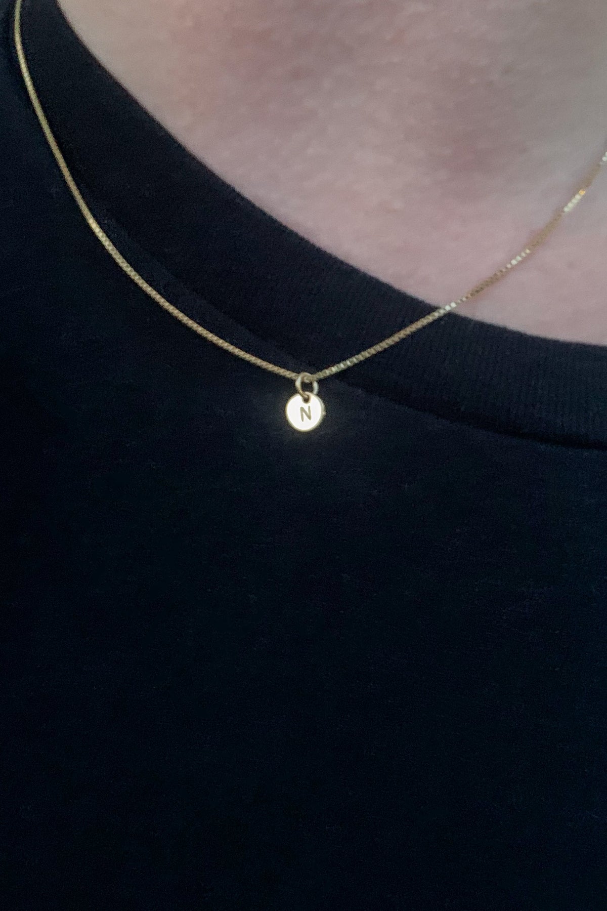 Tiny Monogram Circle Charm