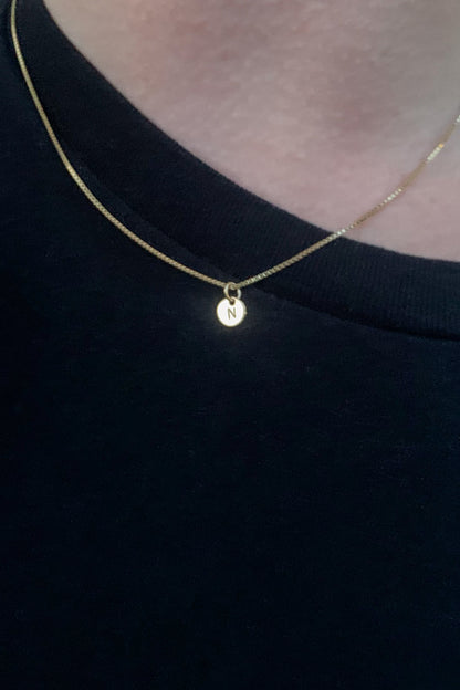 Tiny Monogram Circle Charm