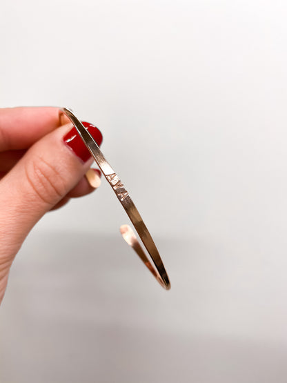 Sunburst Cuff, Solid Gold or Rose Gold