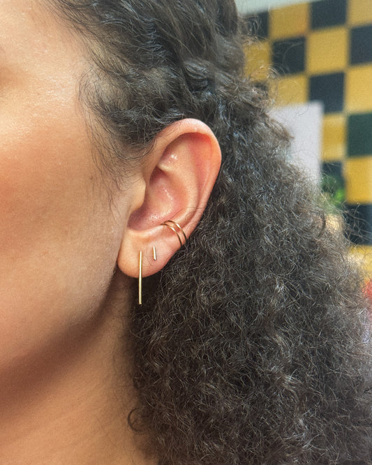 Stadium Ear Cuff, Solid Gold, Rose or White Gold