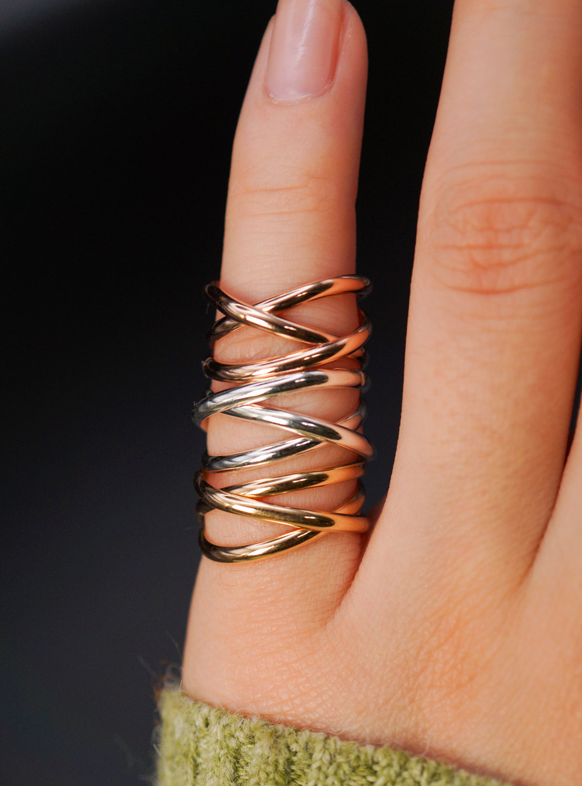 Infinity Spiral Ring, 14K Gold Fill