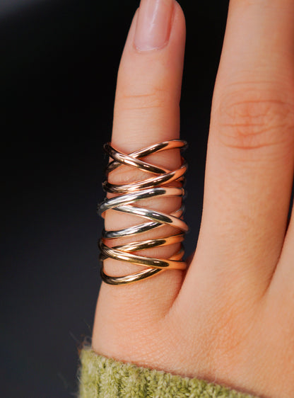 Infinity Spiral Ring, 14K Gold Fill