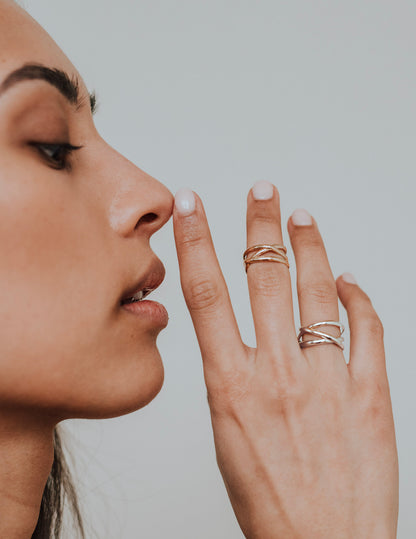 Infinity Spiral Ring, 14K Gold Fill