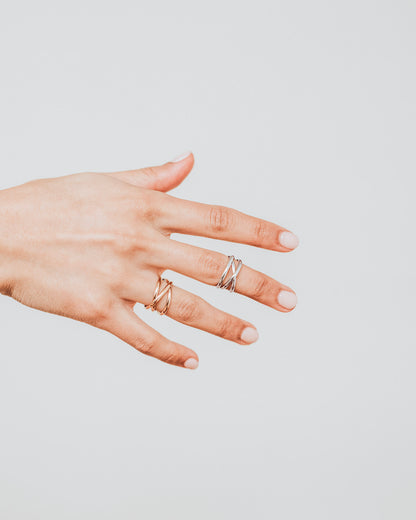 Infinity Spiral Ring, 14K Gold Fill