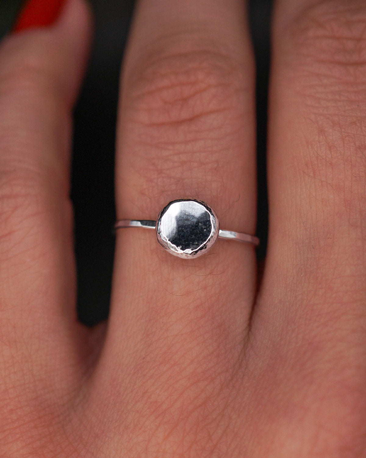 Pebble Ring, Sterling Silver