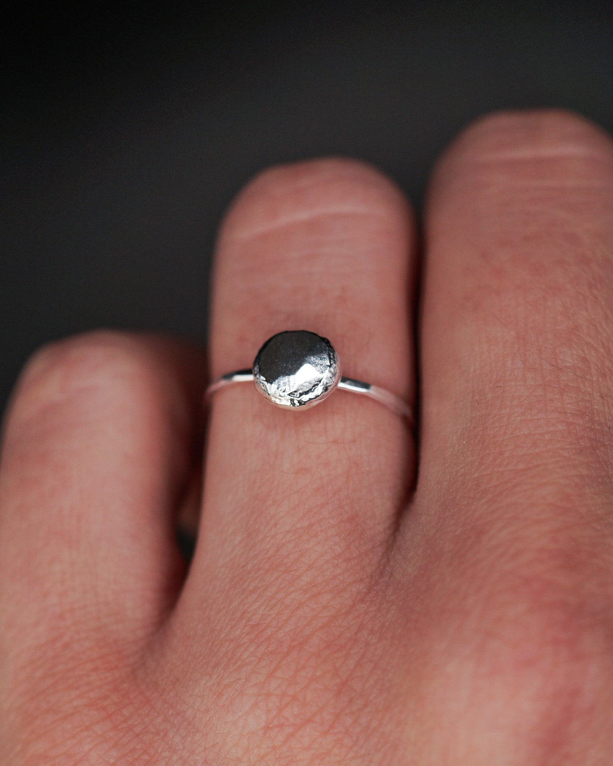 Pebble Ring, Sterling Silver