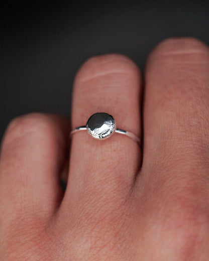 Pebble Ring, Sterling Silver