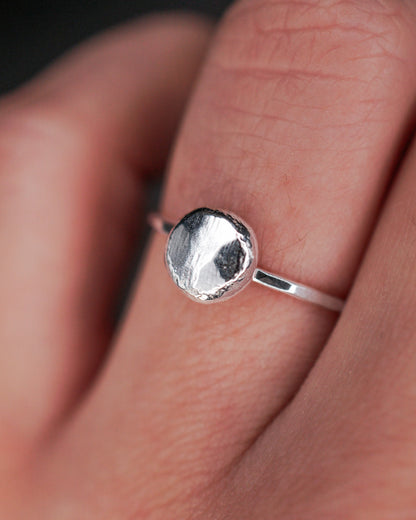 Pebble Ring, Sterling Silver