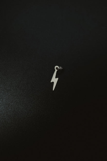 Lightning Bolt Charm, Gold or Silver