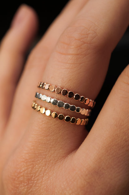 Mini Bead Ring, Sterling Silver