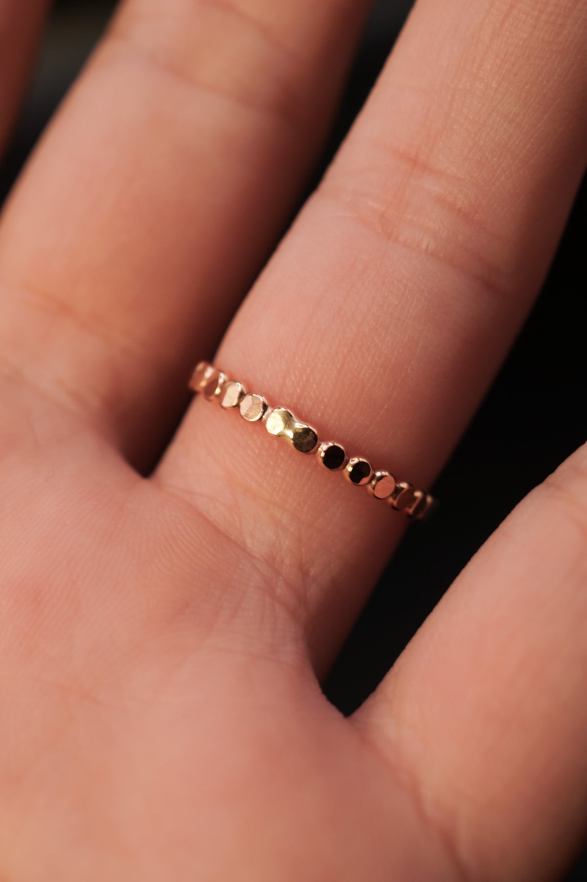 Mini Bead Ring, 14K Rose Gold Fill