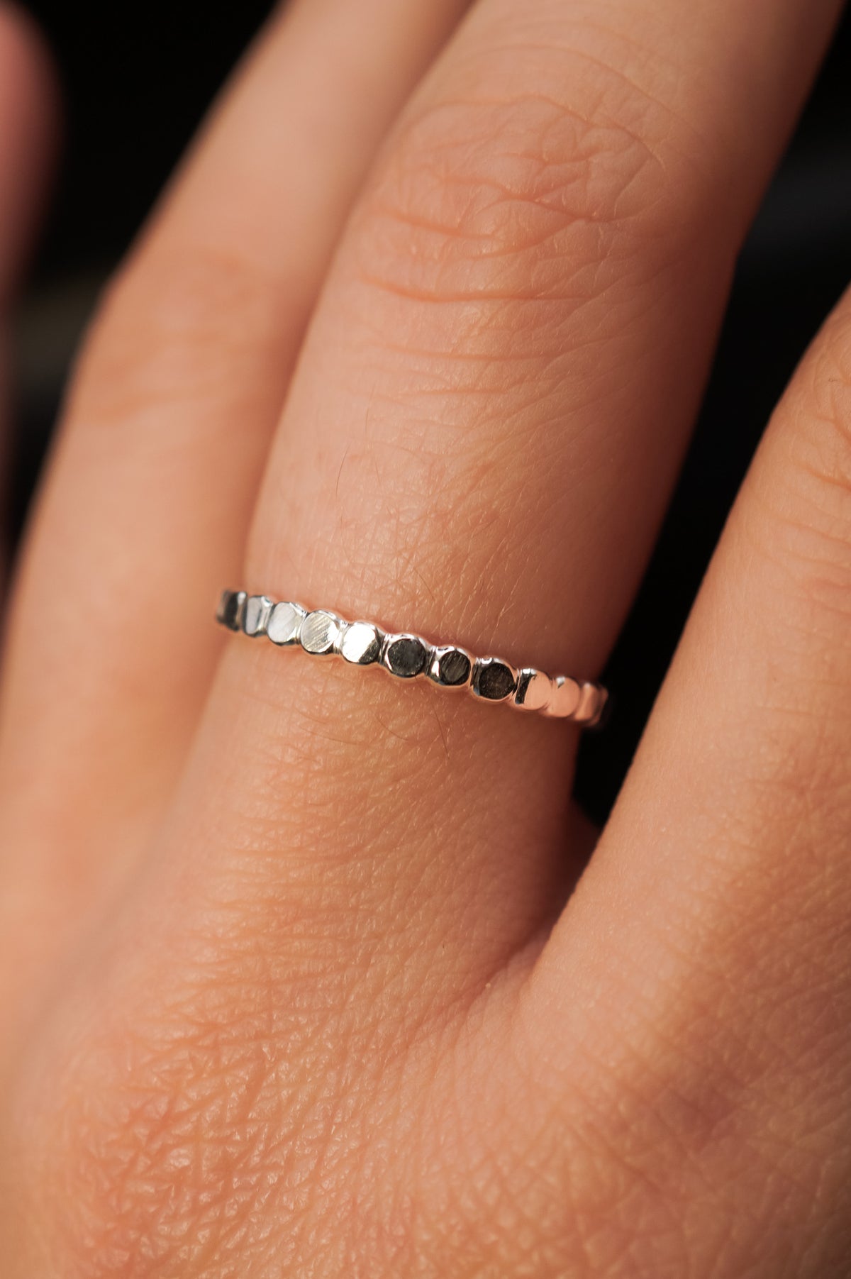 Mini Bead Ring, Sterling Silver