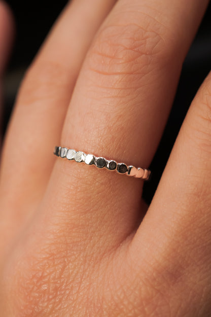 Mini Bead Ring, Sterling Silver
