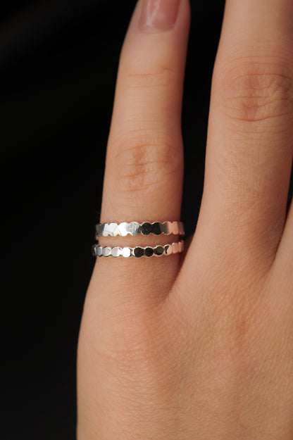 Mini Bead Ring, Sterling Silver
